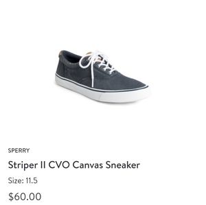Sperry Canvas Navy Sneaker - Men's Size 11.5